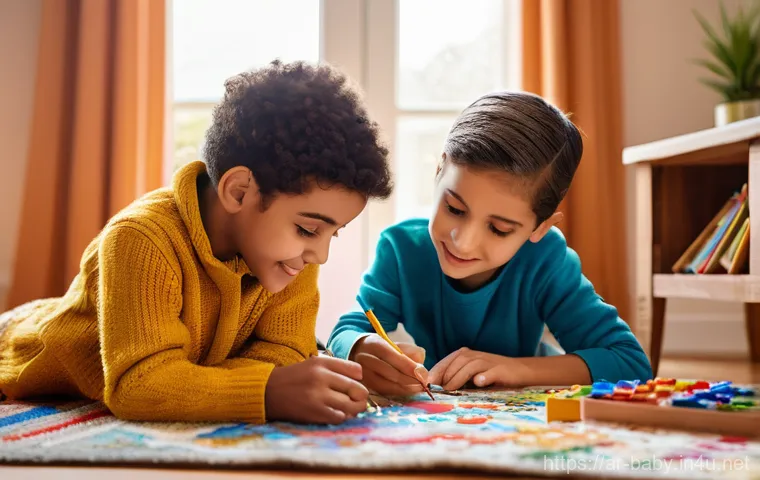 아기와 계절별 장난감 추천 - "A vibrant outdoor scene on a sunny summer day in a well-maintained garden, capturing a diverse grou...