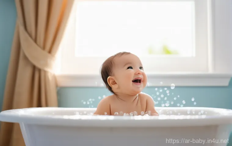 아기 전용 스킨케어 추천 - **Prompt:** A serene and tender close-up of a baby's incredibly soft, healthy skin, with a parent's ...