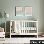 아기 방 꾸미기 - **Prompt:** A serene and brightly lit baby's nursery, designed with a focus on calm pastel colors. T...